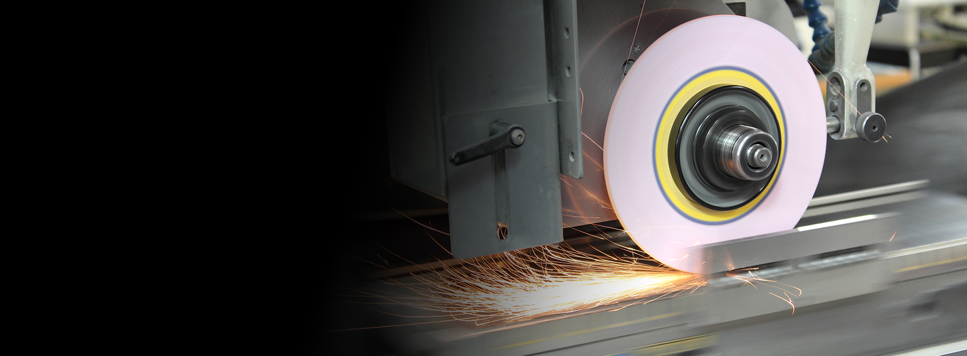 Sparks flying off of mold & die grinder