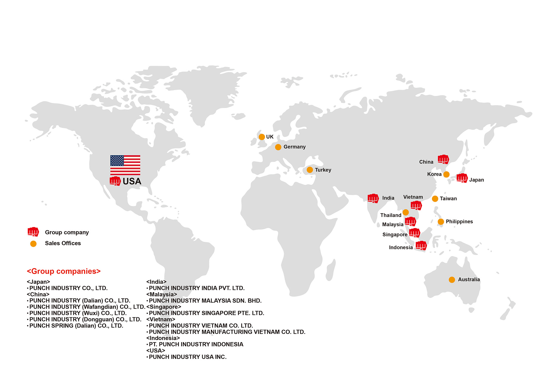PUNCH Group's Network map